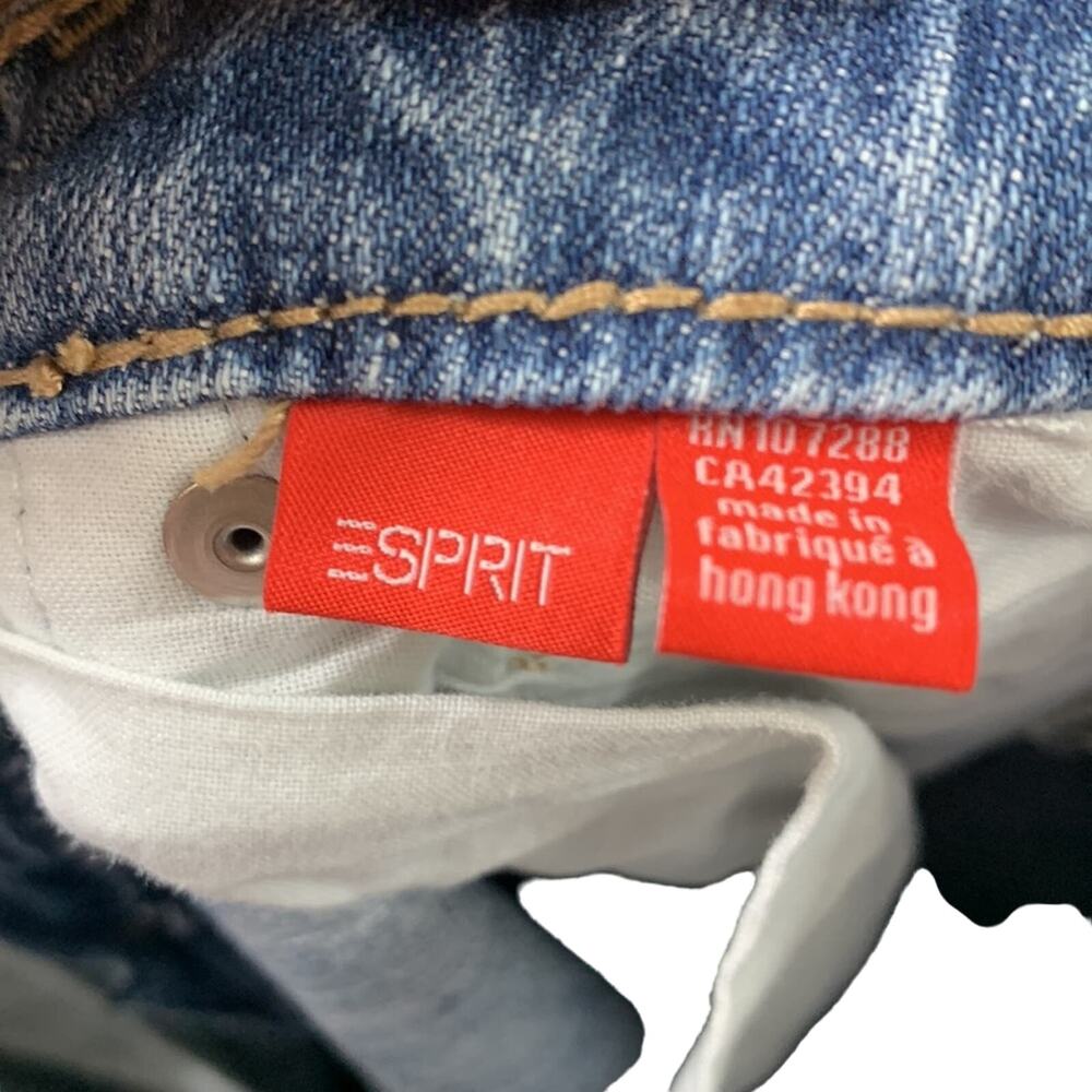 ESPRIT Y2K Boho Embroidered Back Pockets Zipper Detail Cropped Jeans - Picture 5 of 9